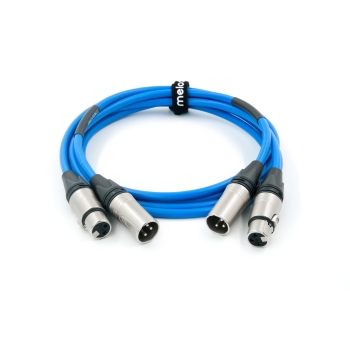 KABEL XLR 2XXLR Melodika Sky Blue SB2X10 1m